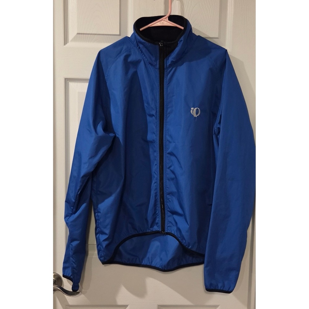Pearl Izumi Mens XL Unisex Cycling Windbreaker Blue Reflective Bike Jacket